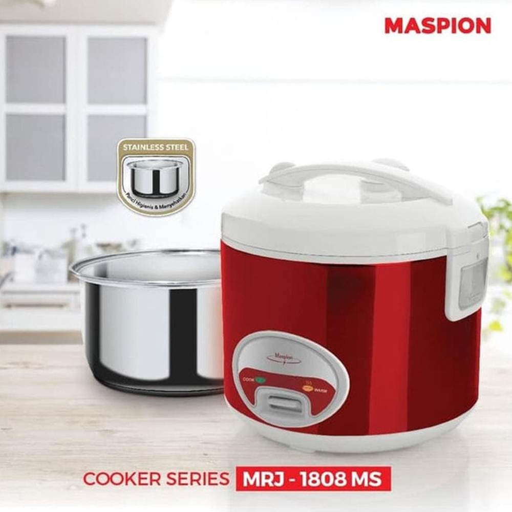 Maspion Rice Cooker 3 IN 1 Merah 1.8 L - MRJ1808MSN | MRJ1808 MSN